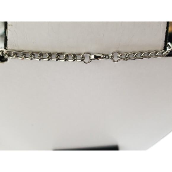 TWELVE inch necklace with large blue stone n130 - Picture 8 of 11